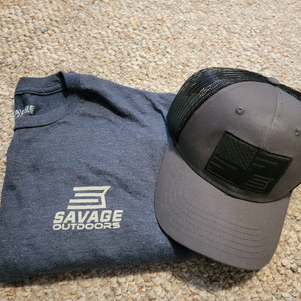 NWOT Savage Outdoors Hat & XL Shirt Bundle!